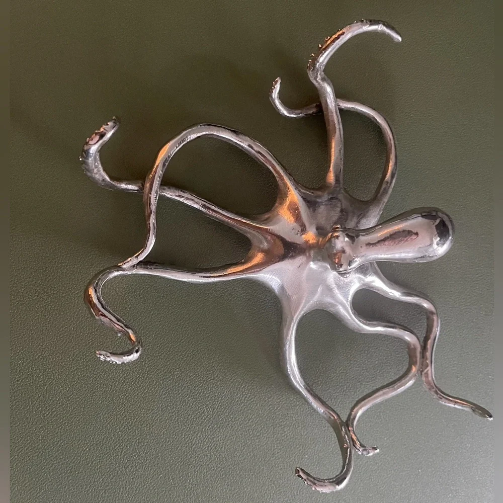 Stainless Steel Octopus Tabletop Clock
